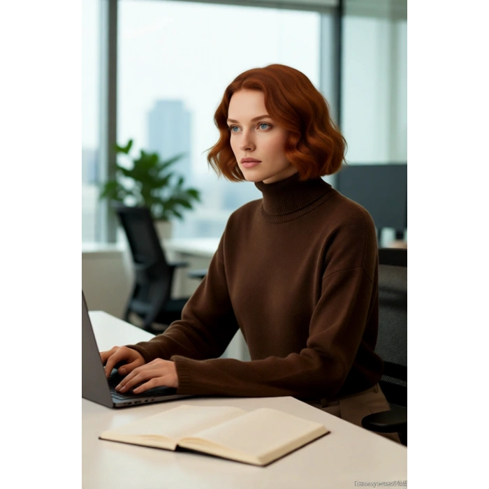 Kadınlara Özel Geniş Kalıp Balıkçı Yaka Triko Kazak Düşük Kol Süper Crop Kışlık Günlük Şıklık