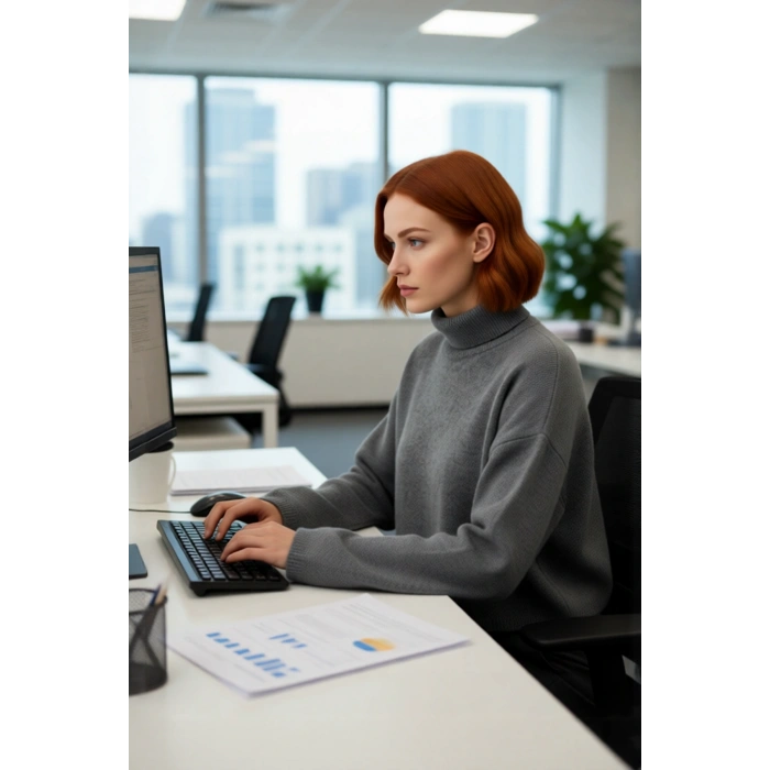 Kadınlara Özel Geniş Kalıp Balıkçı Yaka Triko Kazak Düşük Kol Süper Crop Kışlık Günlük Şıklık