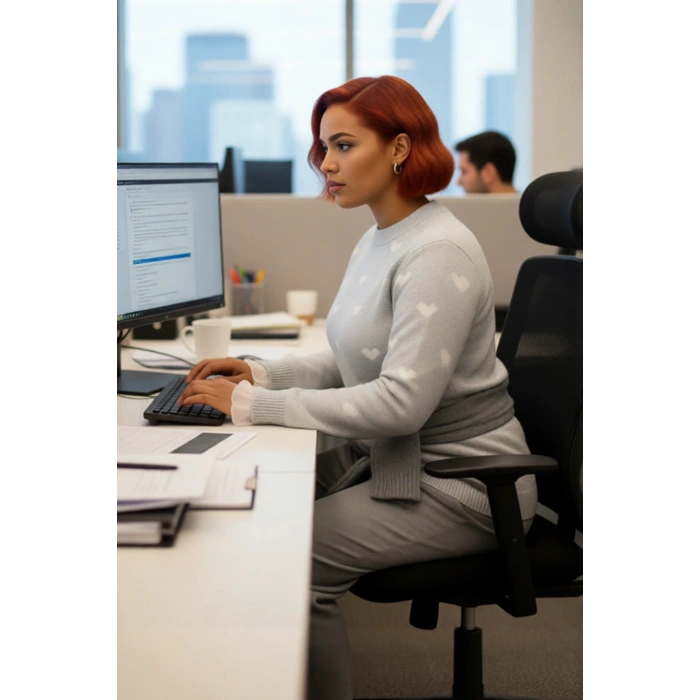 Kadınlara Özel Kalın Triko Kazak Kalp Desenli Bisiklet Yaka Reglan Kol Kış Şıklığı Sunar Kaliteli