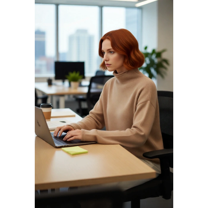 Kadınlara Özel Oversize Dik Yaka Triko Kazak Uzun Düşük Kol Kışlık Günlük Şıklık Ve Rahatlık Sunar