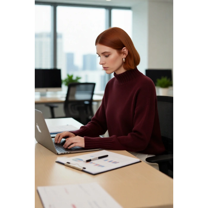 Kadınlara Özel Oversize Rahat Kalıp Düz Renk Triko Kazak Dik Yaka Reglan Kol Kış Modasının