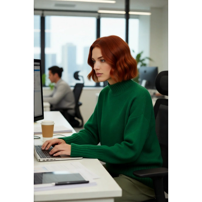 Kadınlara Özel Oversize Rahat Kalıp Düz Renk Triko Kazak Dik Yaka Reglan Kol Kış Modasının