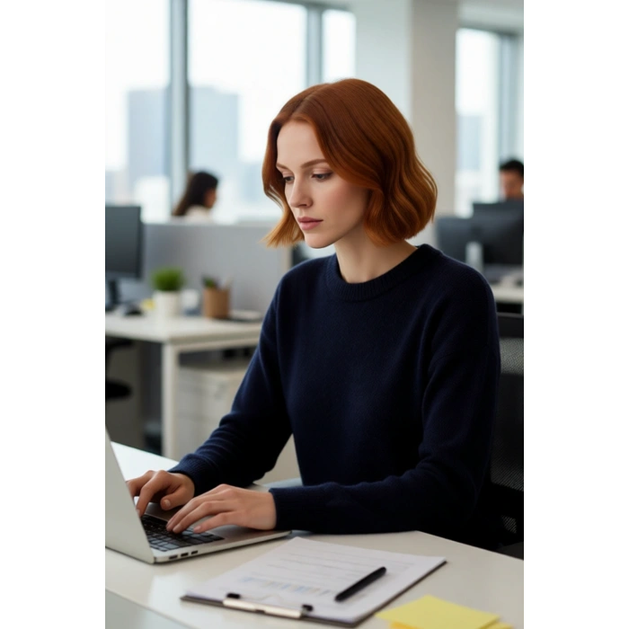 Kadınlara Özel Regular Kalıp Düşük Kol Triko Bisiklet Yaka Kazak Rahat Kış Günleri İçin İdeal Seçim