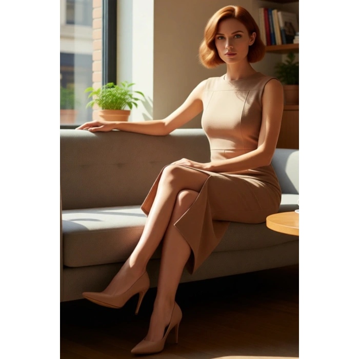 Kadınlara Özel Smart Bodycon Süet Dokuma Midi Elbise Kolsuz Şık Tasarımıyla Gündüzden Geceye.