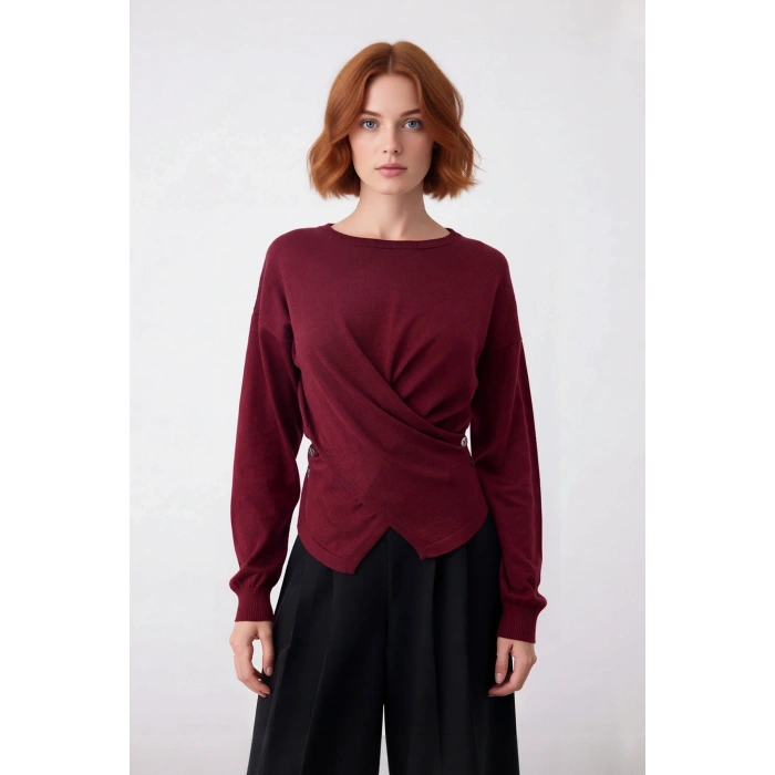 Kadınlara Özel Uzun Kollu İnce Triko Kazak Fitted Kesimiyle Günlük ve İş Hayatında Şıklık Kaliteli