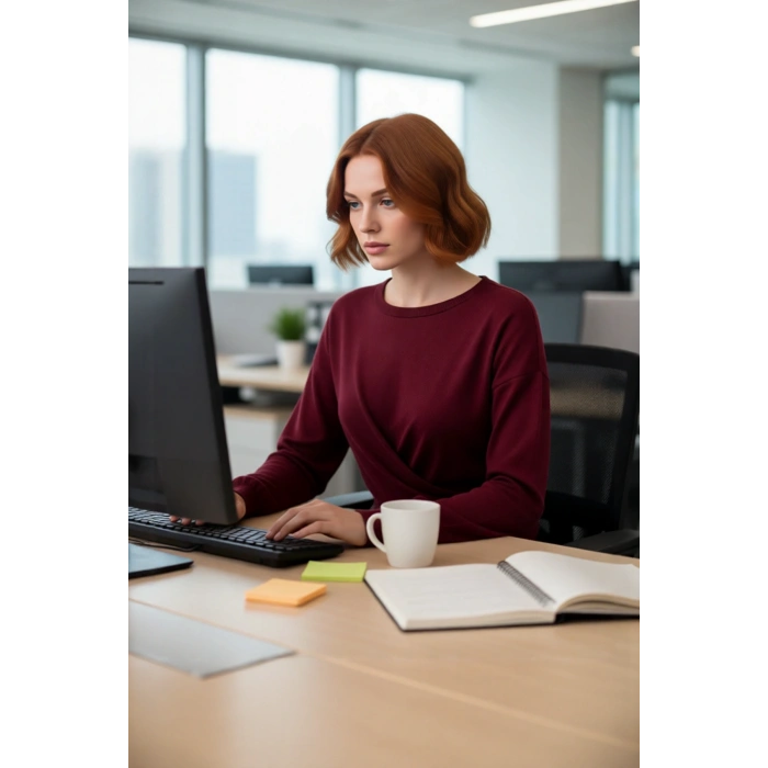 Kadınlara Özel Uzun Kollu İnce Triko Kazak Fitted Kesimiyle Günlük ve İş Hayatında Şıklık Kaliteli