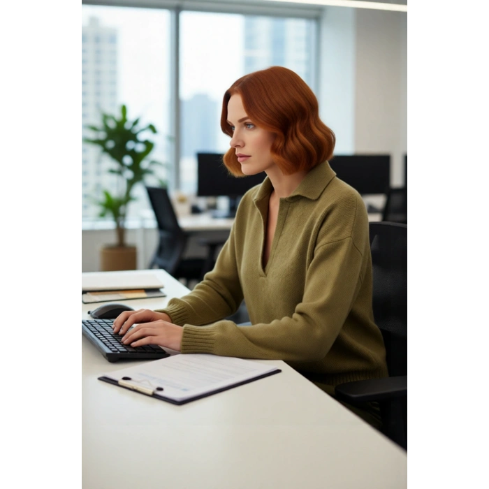 Kadınların Gardırobuna Özel Tek Plaka Triko Kazak Oversize Rahat Polo Yaka Günlük Şıklık Kaliteli