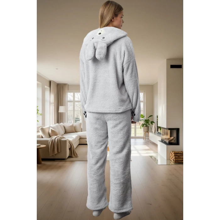 Kapüşonlu Wellsoft Pijama Takımı Rahatlık ve Sıcaklık Bir Arada Rahat Kullanım Şık