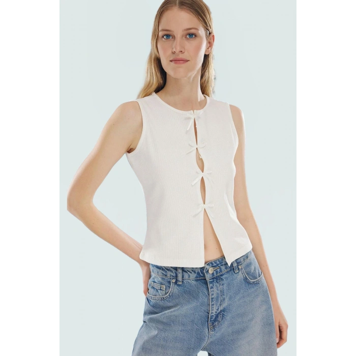 Kaşkorse Bisiklet Yaka Crop Bluz Pamuklu Günlük Tarz Zarifane Tasarım Modern Stil