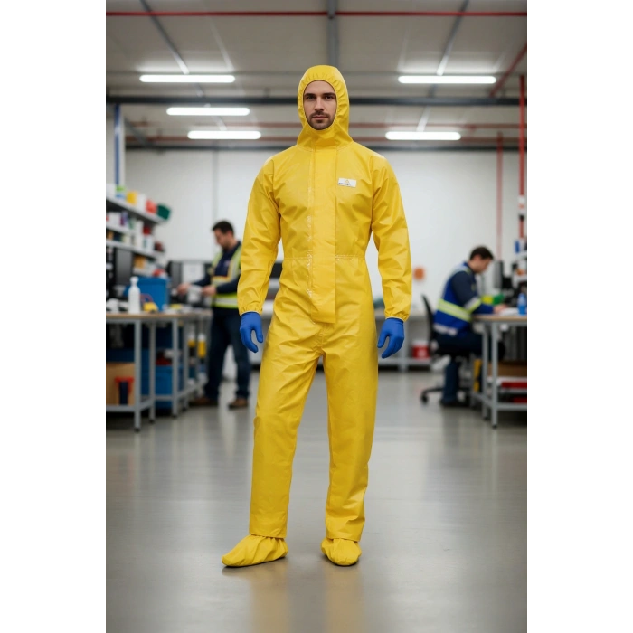 Kimyasal Dayanıklı Koruyucu Tulum Dt300 CE Delta Plus Asit