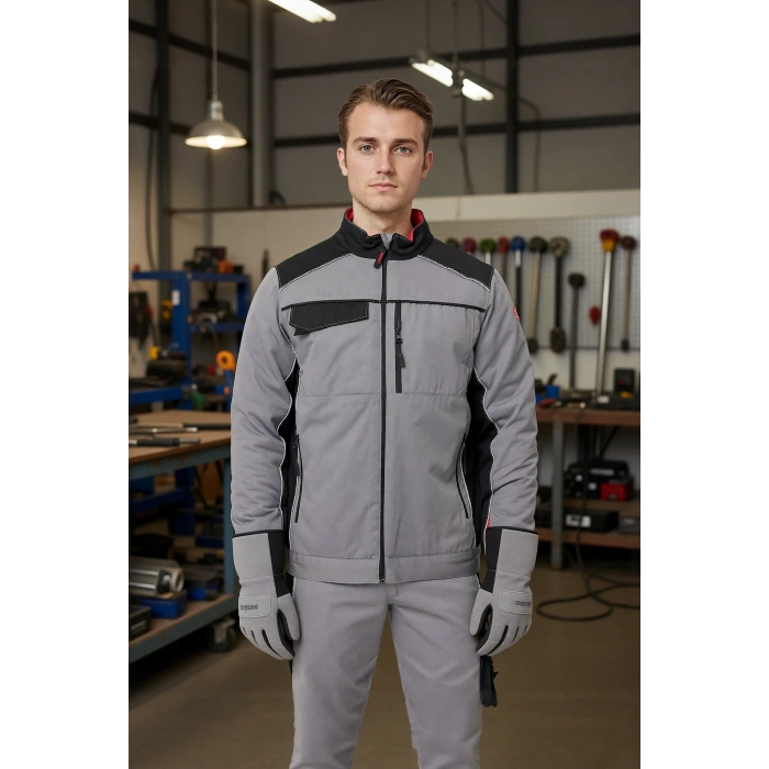 Kışlık Gabardin İş Güvenliği Mont Allium Havalarda Şıklık Koruma