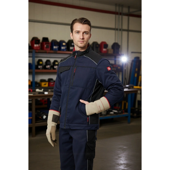 Kışlık Gabardin İş Güvenliği Mont Allium Havalarda Şıklık Koruma