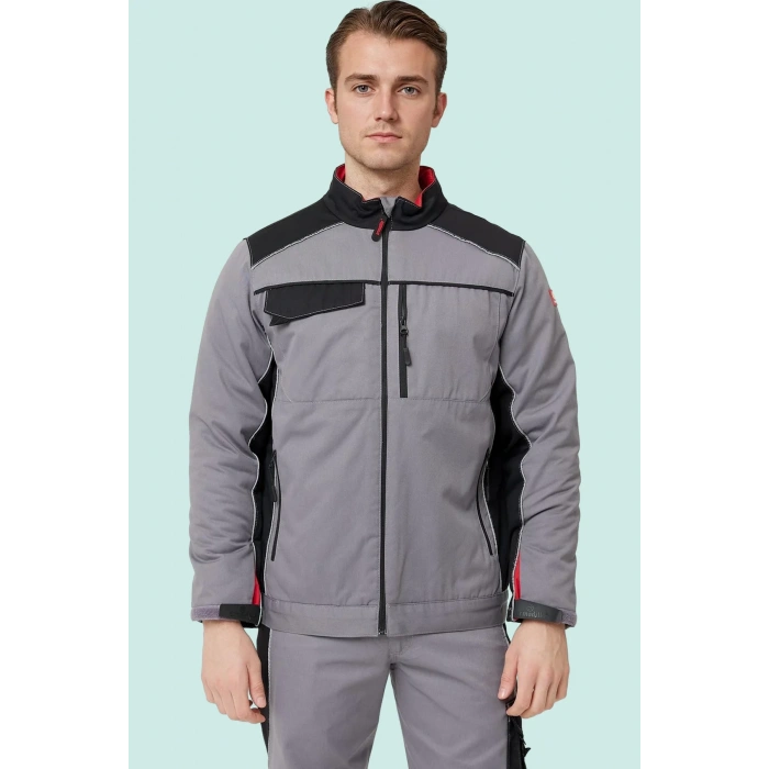 Kışlık Gabardin İş Güvenliği Mont Allium Havalarda Şıklık Koruma