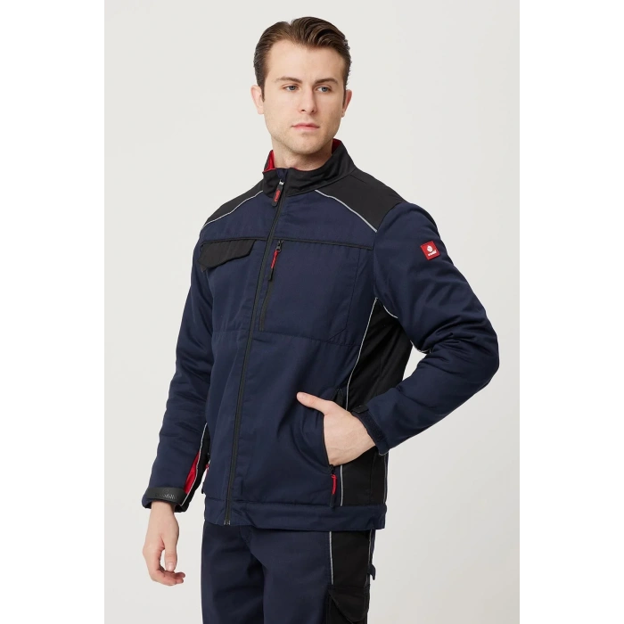 Kışlık Gabardin İş Güvenliği Mont Allium Havalarda Şıklık Koruma