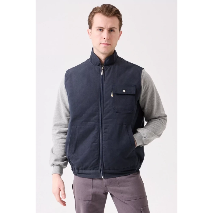Kışlık Gabardin Yelek Erkek İş Güvenliği Galanthus Outdoor Sıcak Tutucu Rüzgar Geçirmez