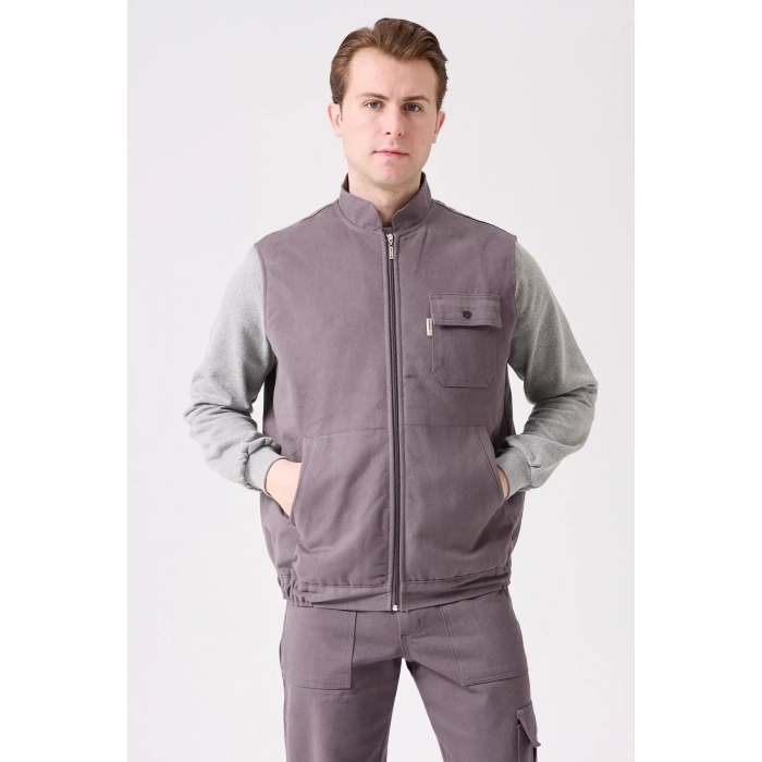 Kışlık Gabardin Yelek Erkek İş Güvenliği Galanthus Outdoor Sıcak Tutucu Rüzgar Geçirmez