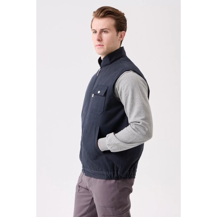 Kışlık Gabardin Yelek Erkek İş Güvenliği Galanthus Outdoor Sıcak Tutucu Rüzgar Geçirmez