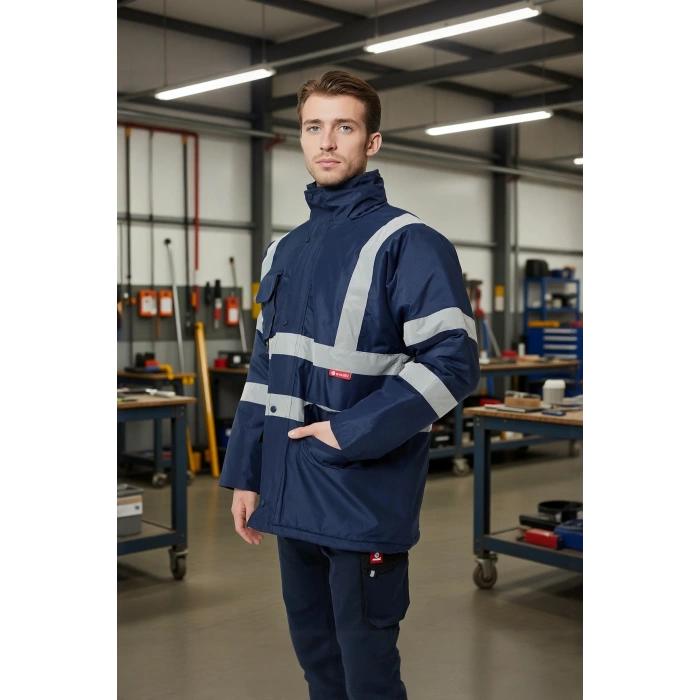 Kışlık İş Güvenliği Parka Reflektif EN ISO 13688 20471 343 Salix
