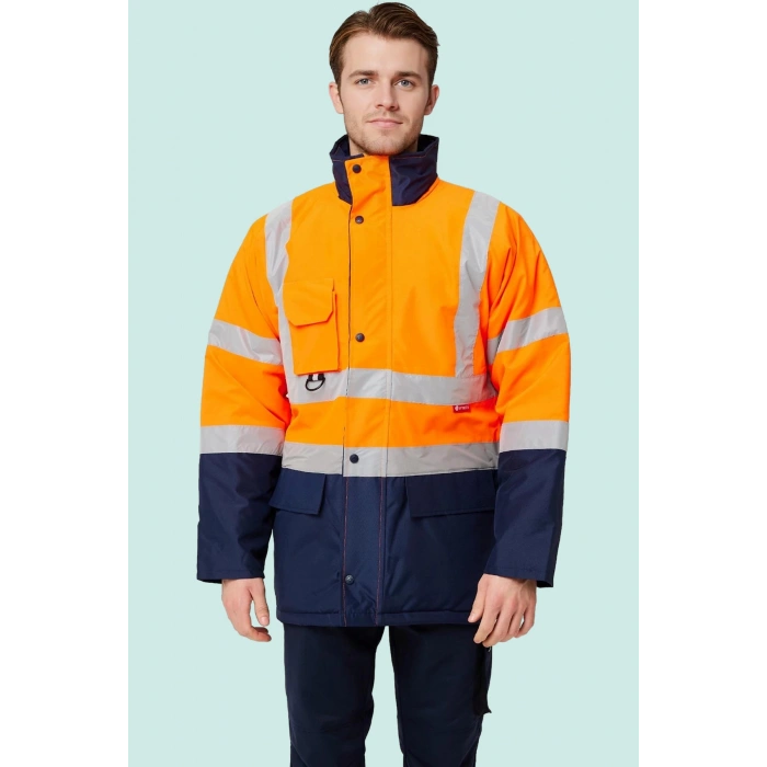 Kışlık İş Güvenliği Parkası Neon EN ISO 13688 20471 343 Linum