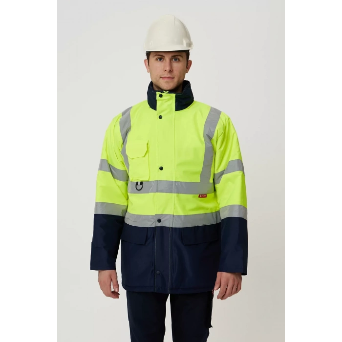 Kışlık İş Güvenliği Parkası Neon EN ISO 13688 20471 343 Linum