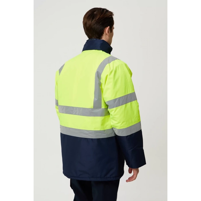 Kışlık İş Güvenliği Parkası Neon EN ISO 13688 20471 343 Linum