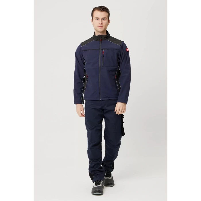 Kışlık İş Güvenliği Softshell Mont Allium Suya Rüzgar Kesici Termal İç Astarlı