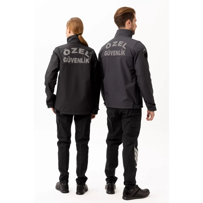 Kışlık İş Güvenliği Softshell Mont Kıyafetleri Rüzgar Geçirmez Nefes Alabilen Montu