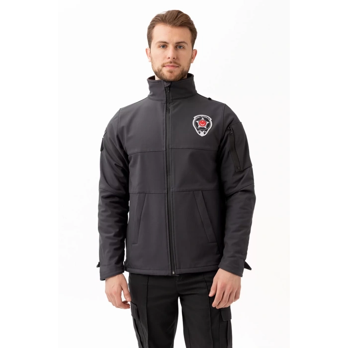 Kışlık İş Güvenliği Softshell Mont Kıyafetleri Rüzgar Geçirmez Nefes Alabilen Montu