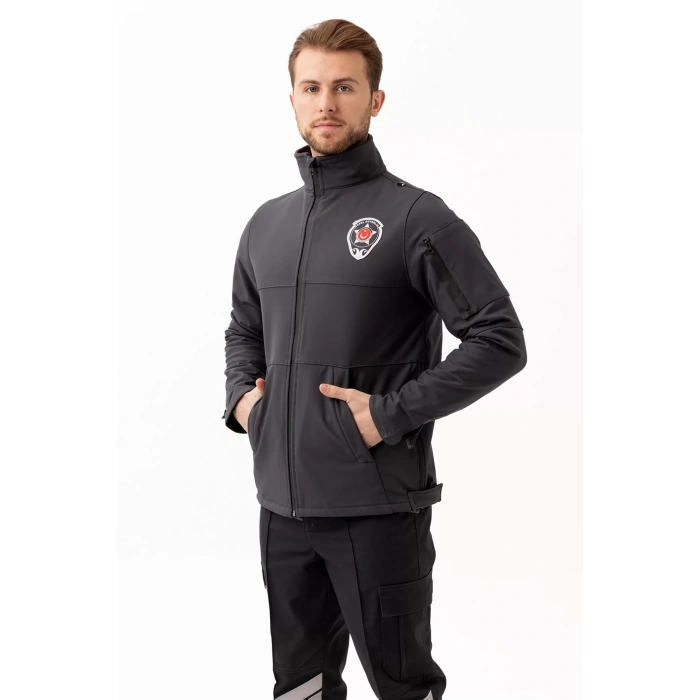 Kışlık İş Güvenliği Softshell Mont Kıyafetleri Rüzgar Geçirmez Nefes Alabilen Montu