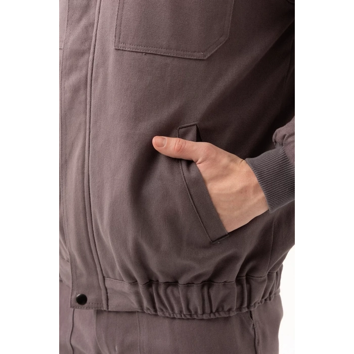 Kışlık İş Mont GriTuruncu Kapitone Astarlı Avensis Astar Rüzgar Geçirmez Montu Kıyafeti