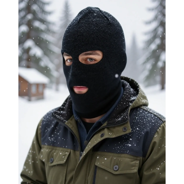 Kışlık Polar Balaklava Maske Orlon Kar Maskesi Koruyucu Yüz