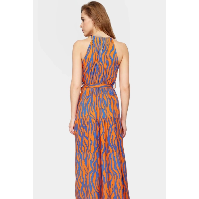 Kolsuz Halter Yaka Çok A line Maxi Elbise Yaz İçin Şık ve Rahat Modern Stil Yüksek Kalite