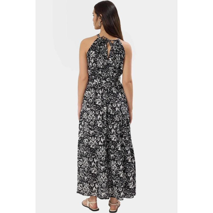 Kolsuz Halter Yaka Çok A line Maxi Elbise Yaz İçin Şık ve Rahat Modern Stil Yüksek Kalite