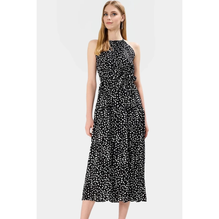 Kolsuz Halter Yaka Çok A line Maxi Elbise Yaz İçin Şık ve Rahat Modern Stil Yüksek Kalite