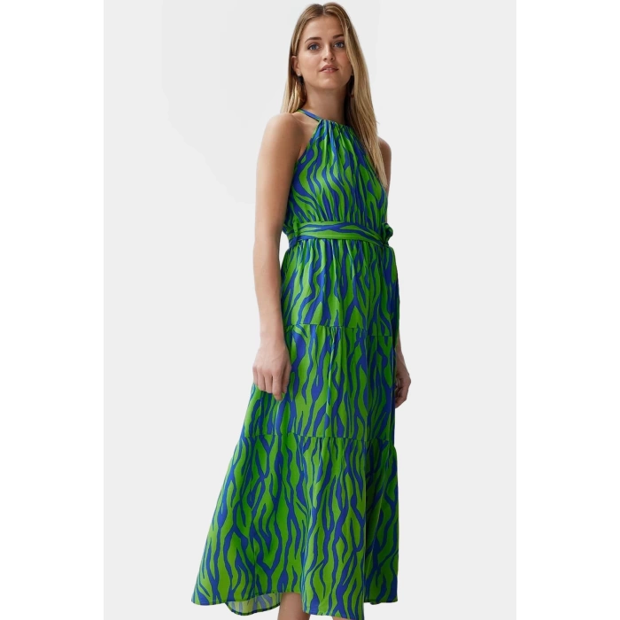 Kolsuz Halter Yaka Çok A line Maxi Elbise Yaz İçin Şık ve Rahat Modern Stil Yüksek Kalite