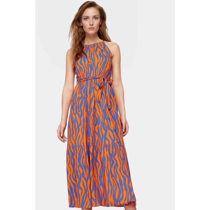 Kolsuz Halter Yaka Çok A line Maxi Elbise Yaz İçin Şık ve Rahat Modern Stil Yüksek Kalite