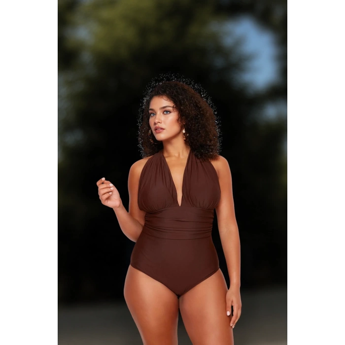 Konforlu Modern Çapraz Büyük Beden Mayo Her Bedende Şıklık Plus Size Plaj Ve Havuz İçin