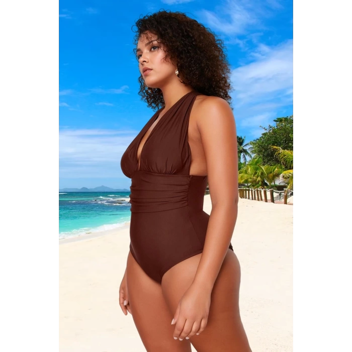 Konforlu Modern Çapraz Büyük Beden Mayo Her Bedende Şıklık Plus Size Plaj Ve Havuz İçin