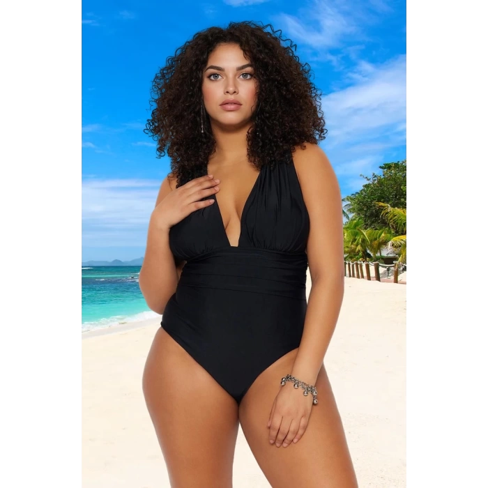 Konforlu Modern Çapraz Büyük Beden Mayo Her Bedende Şıklık Plus Size Plaj Ve Havuz İçin