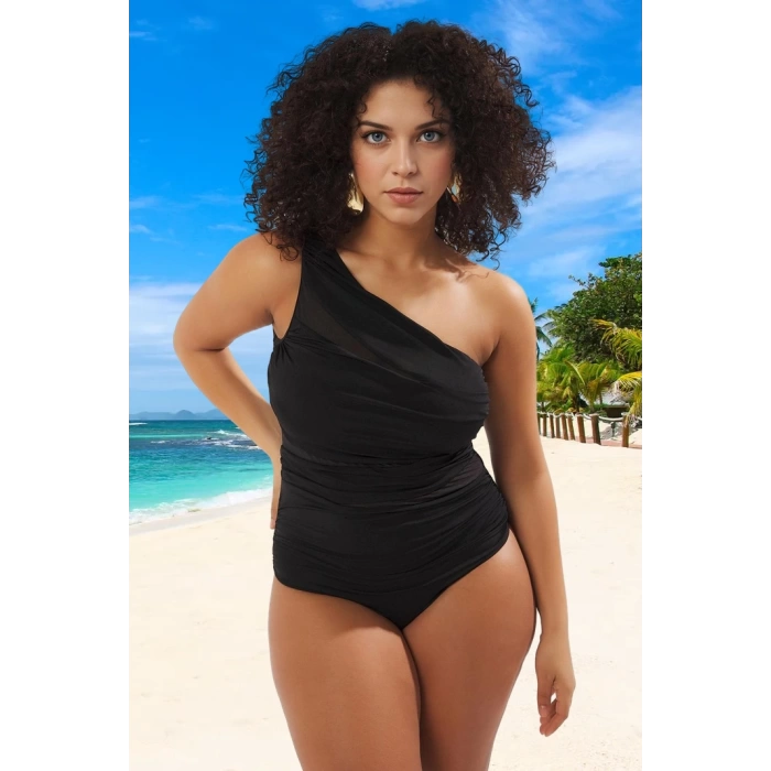 Konforlu Plus Size Mayo Tasarım Büyük Beden Özgüvenli Stil UV Korumalı