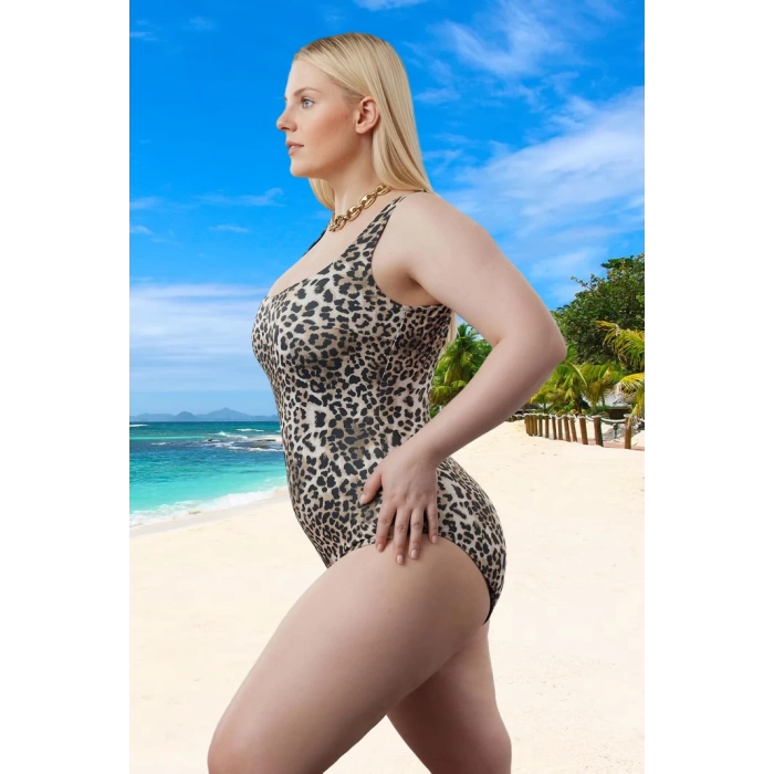 Konforlu Plus Size Mayo Tasarım Büyük Beden Premium Kalite Klora Dayanıklı UV Korumalı