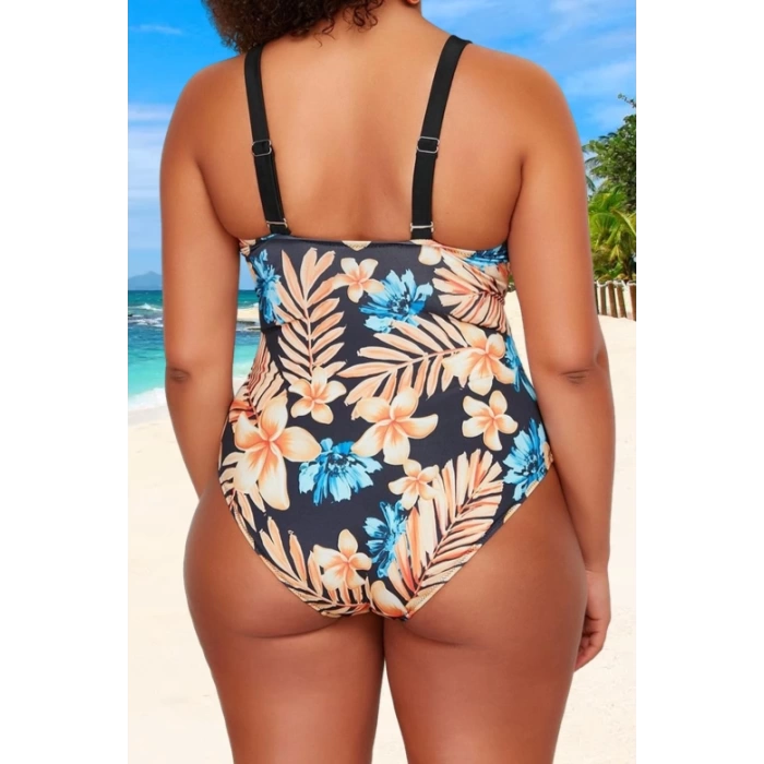 Konforlu Plus Size Mayo Tasarım Büyük Beden Şık Detaylı Rahat Kesim Battal Boy