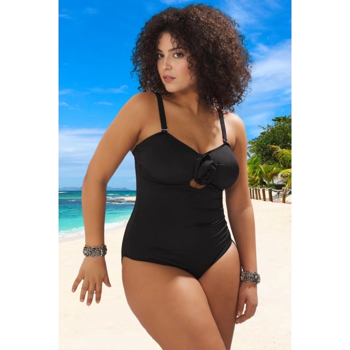 Konforlu Plus Size Mayo Tasarım Büyük Beden Su Sporları İçin Battal Boy Esnek Kumaş
