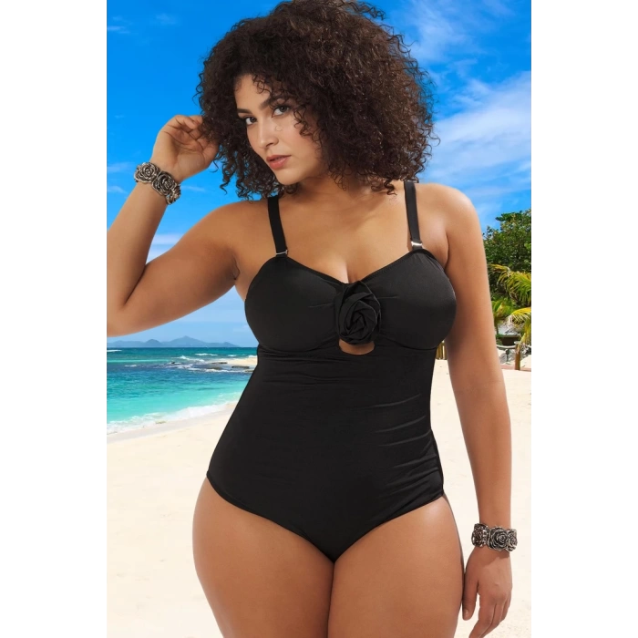 Konforlu Plus Size Mayo Tasarım Büyük Beden Su Sporları İçin Battal Boy Esnek Kumaş