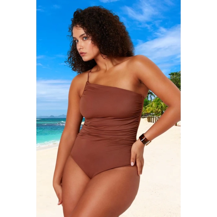 Konforlu Plus Size Mayo Tasarım Büyük Beden Yaz Koleksiyonu Plaj Ve Havuz İçin Klora Dayanıklı