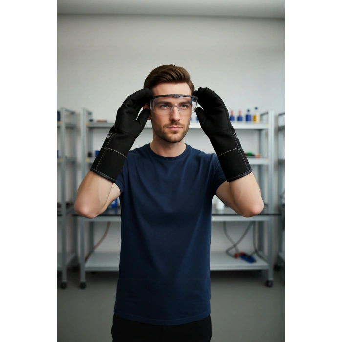 Koruyucu Gözlük Şeffaf AntiFog İş Güvenliği 400 EN 166 Viola Valente Classic Kaplamalı