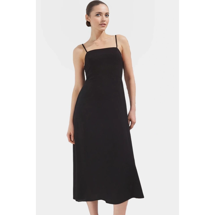 Maxi A line Viskoz Dokuma Elbise Günlük Şıklık İçin Seçkin Malzeme Şık Görünüm Modern Stil