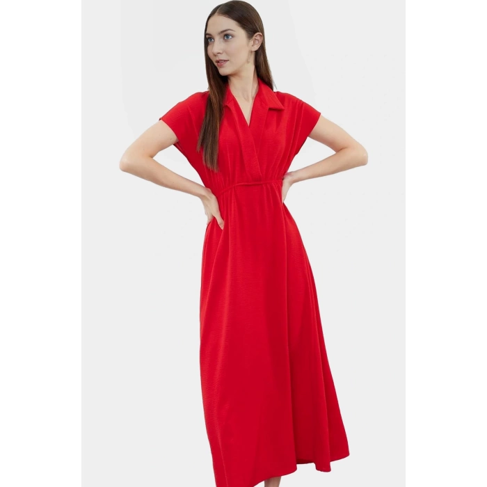 Maxi Aerobin Dokuma A line Elbise Yazlık Günlük Stil Trend Tasarım Zarifane