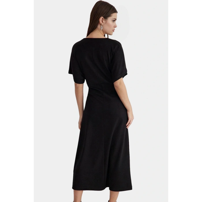 Maxi Elbise Örme Kumaş Bodycon Kesim Rahat Günlük Şık Yüksek Kalite