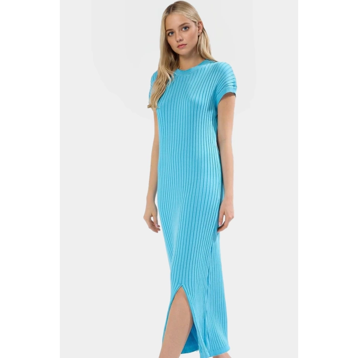 Maxi Triko Elbise Viskoz Polyester A Line Günlük Şık Özel Tasarım Zarifane Dayanıklı Malzeme